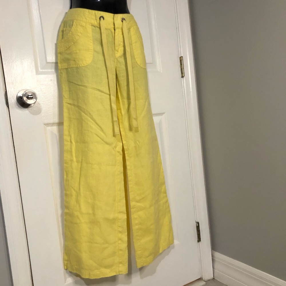 Inc Beach 100% linens, size 2, color yellow